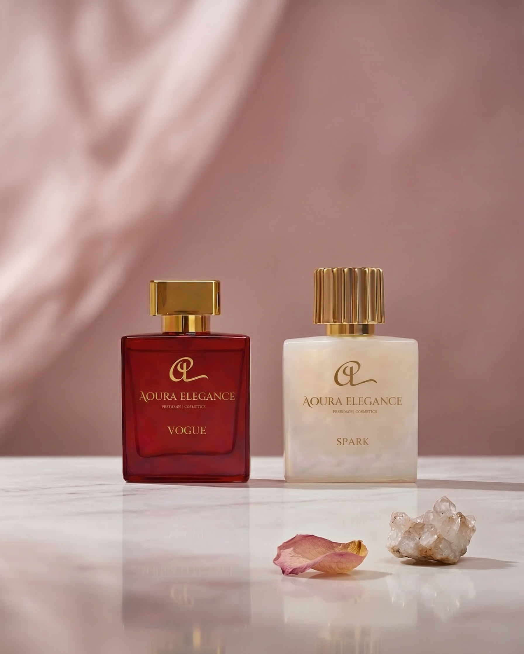 Aoura Elegance luxury perfume bottles